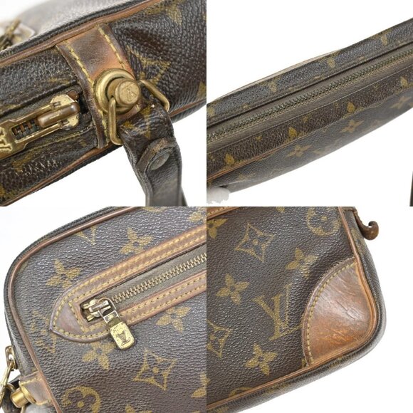 LOUIS VUITTON Marly Dragonne GM Clutch Hand Bag Monogram Brown M51825 02FC030 - Picture 9 of 15